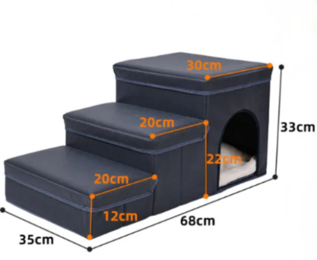 Premium Pet Fortable Steps with Storage and Lounge
