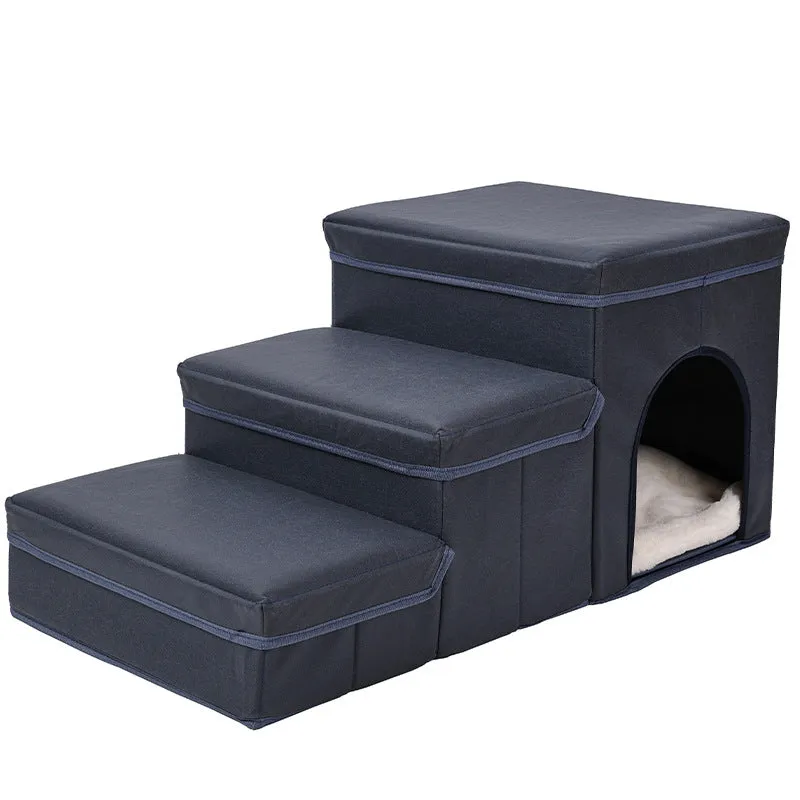 Premium Pet Fortable Steps with Storage and Lounge