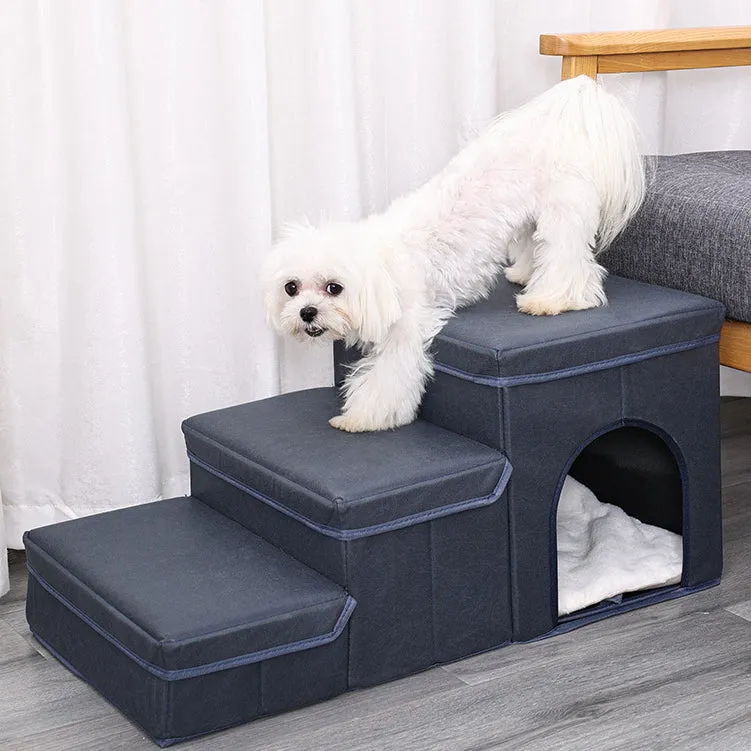 Premium Pet Fortable Steps with Storage and Lounge