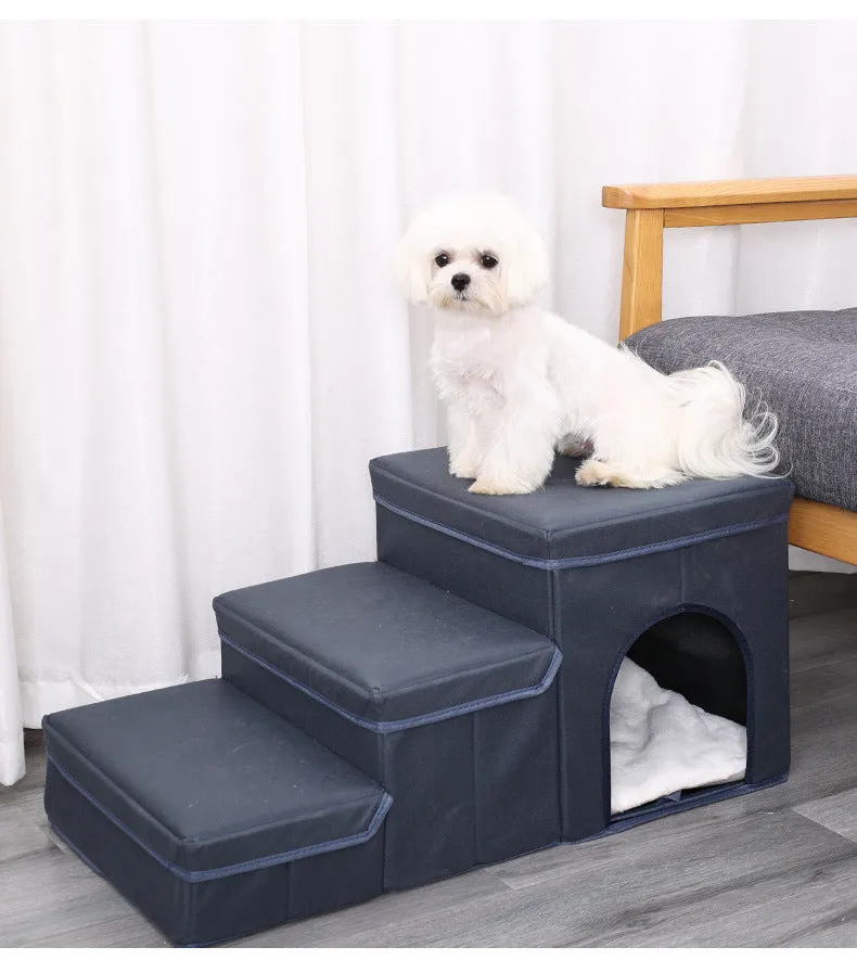Premium Pet Fortable Steps with Storage and Lounge
