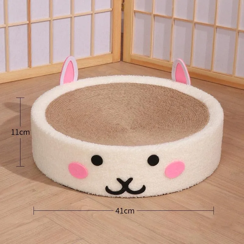 Round Cat Scratcher Pad/House