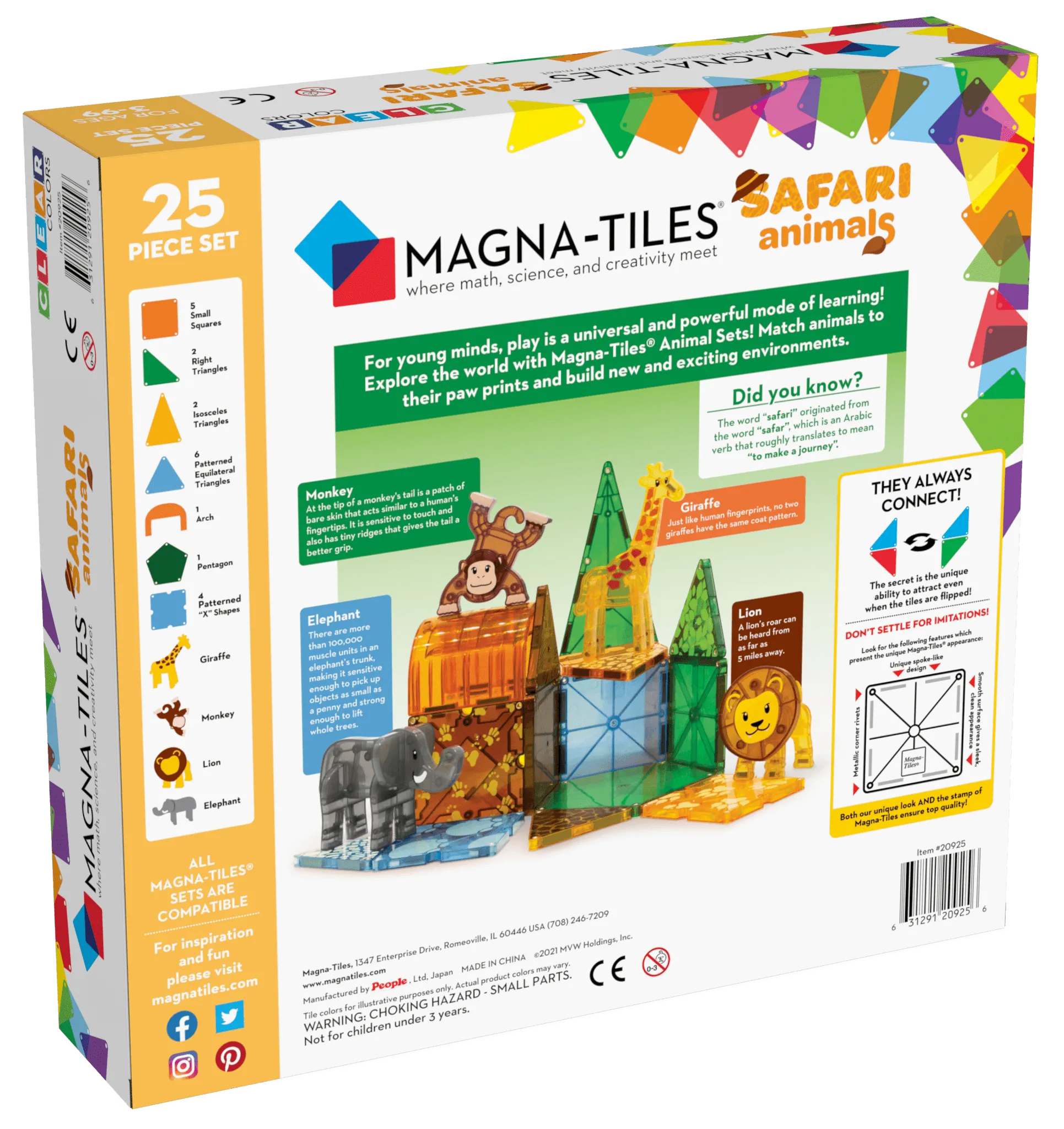 Safari Animals Magna Tiles