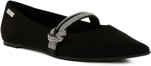 Sugar Womens Lingo Pointed Toe Slip On Ballet Flats