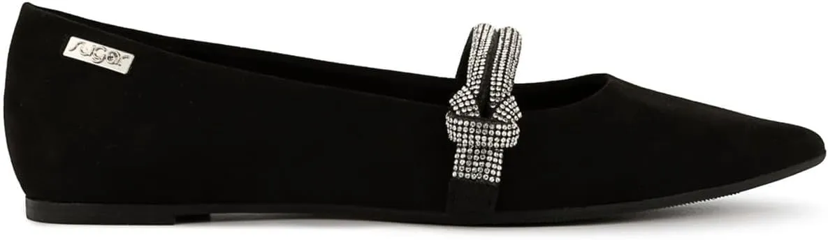 Sugar Womens Lingo Pointed Toe Slip On Ballet Flats