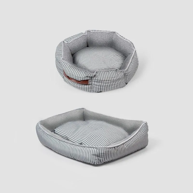 Summer Travel Outdoor Breathable Striped Dog Beds
