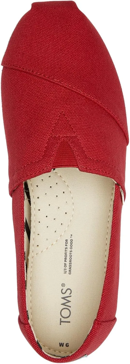 TOMS womens Alpargata Recycled Cotton Canvas