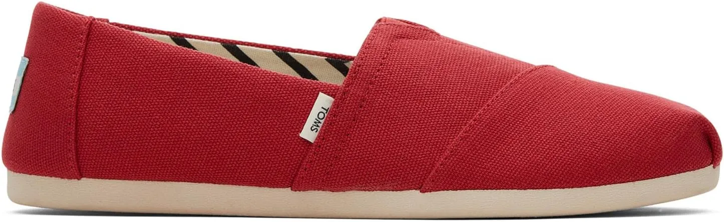 TOMS womens Alpargata Recycled Cotton Canvas