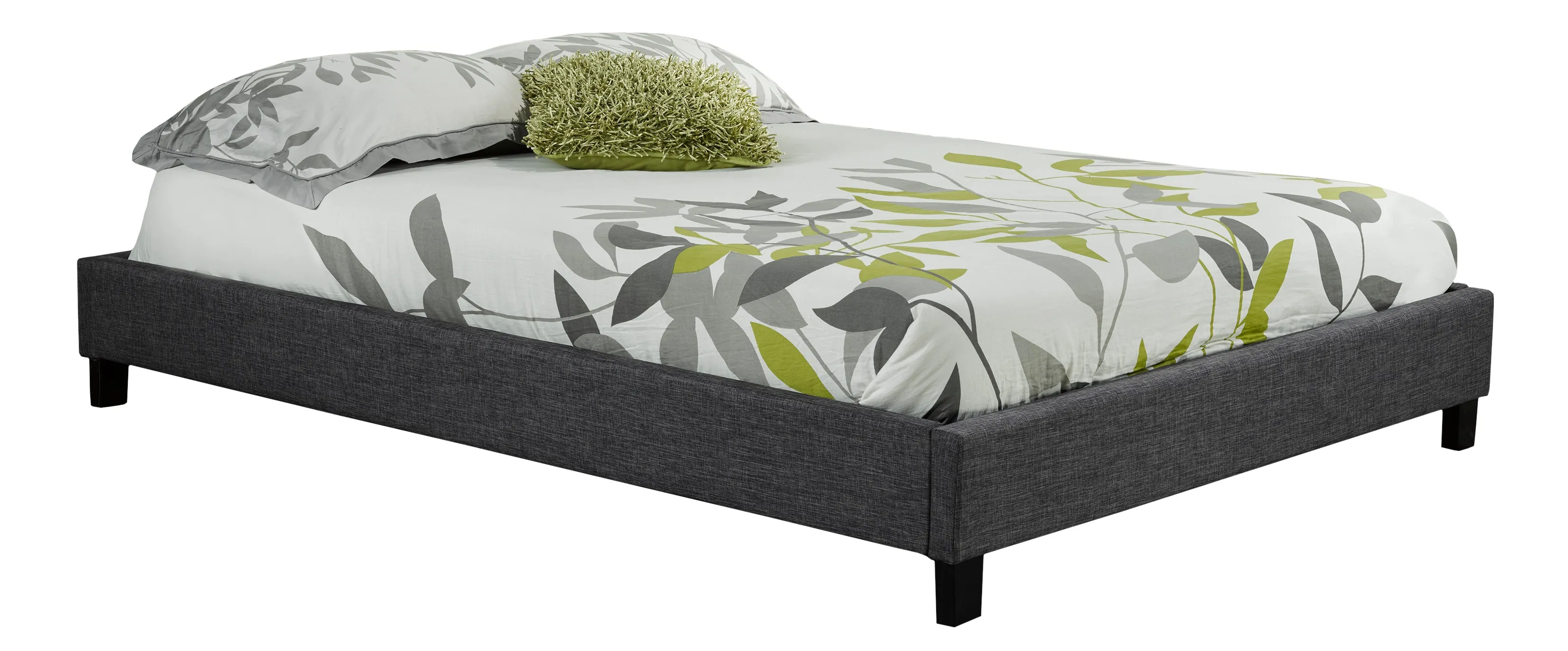 Twin Platform Bed Frame - Grey