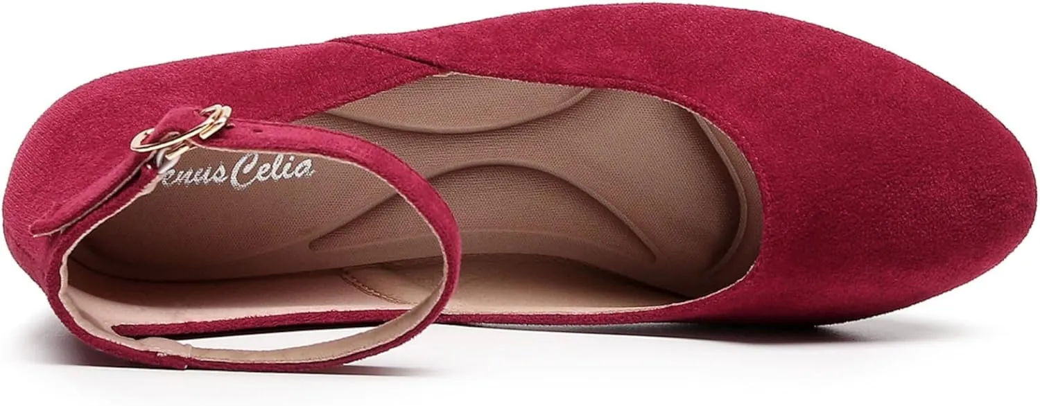 VenusCelia Women's Serenity Strap Flats Shoe