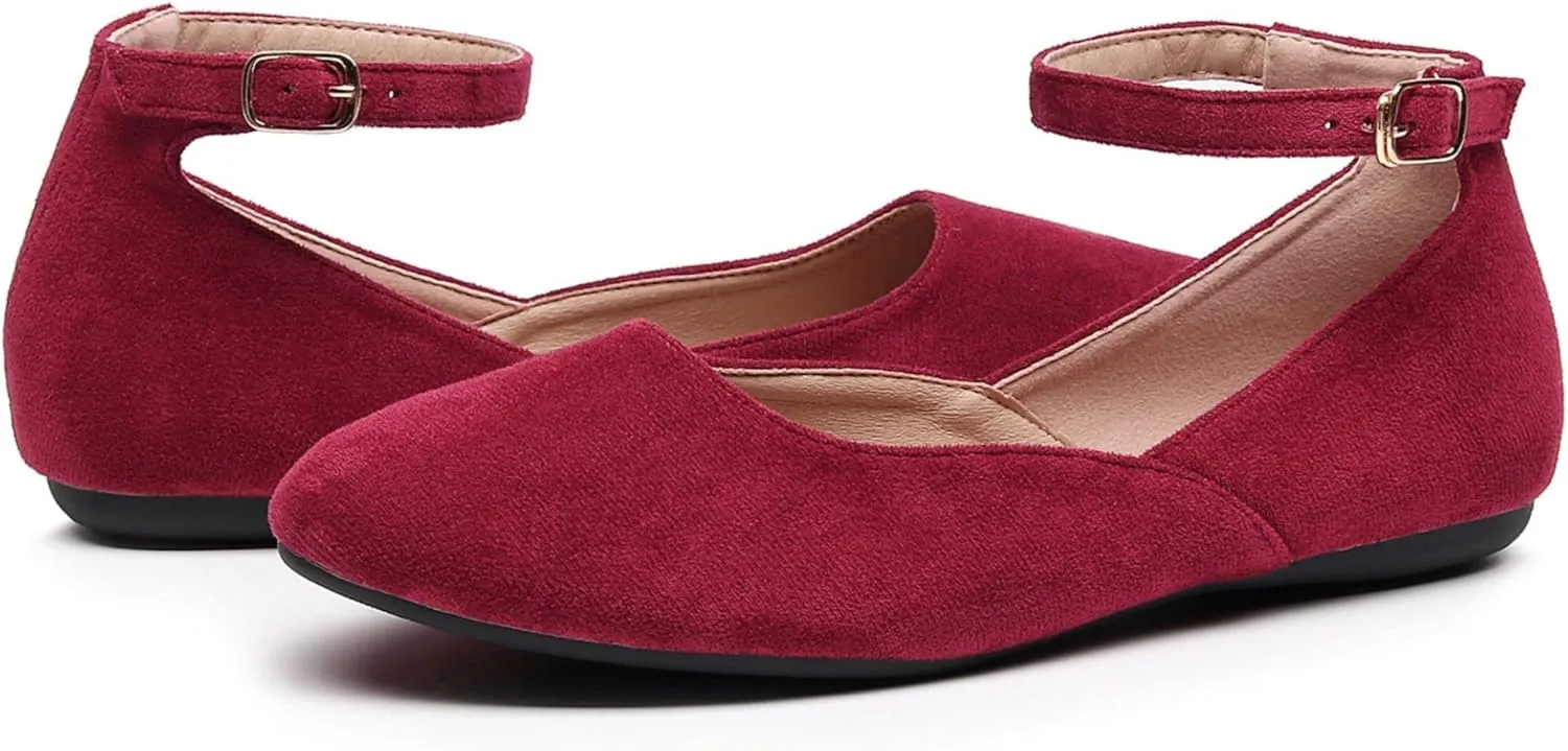 VenusCelia Women's Serenity Strap Flats Shoe
