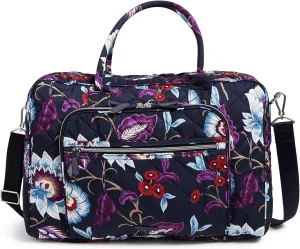 Vera Bradley Women's Performance Twill Lay Flat Weekender Travel Bag, Mayfair in Bloom, One Size