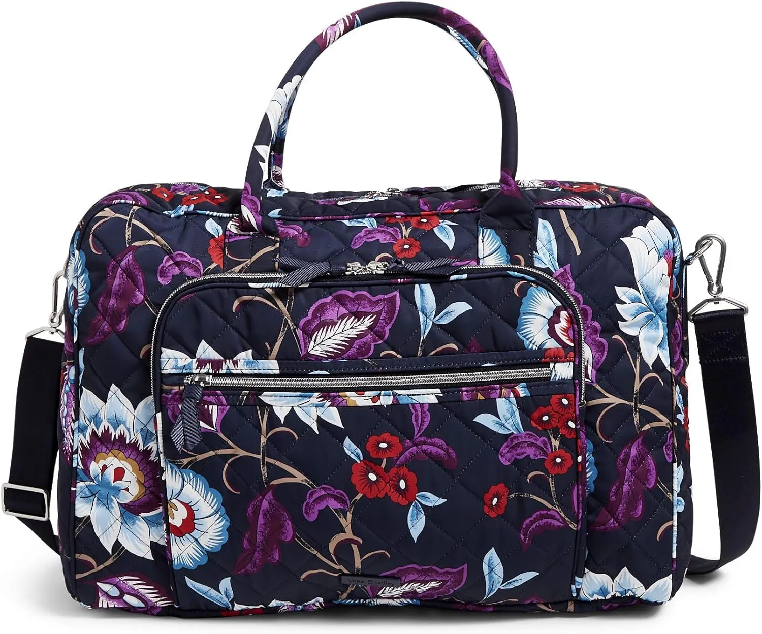 Vera Bradley Women's Performance Twill Lay Flat Weekender Travel Bag, Mayfair in Bloom, One Size