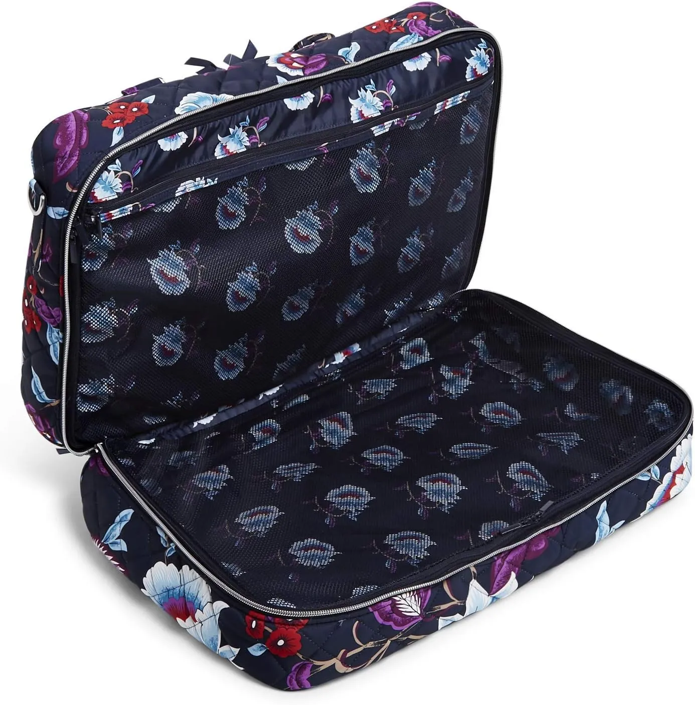 Vera Bradley Women's Performance Twill Lay Flat Weekender Travel Bag, Mayfair in Bloom, One Size