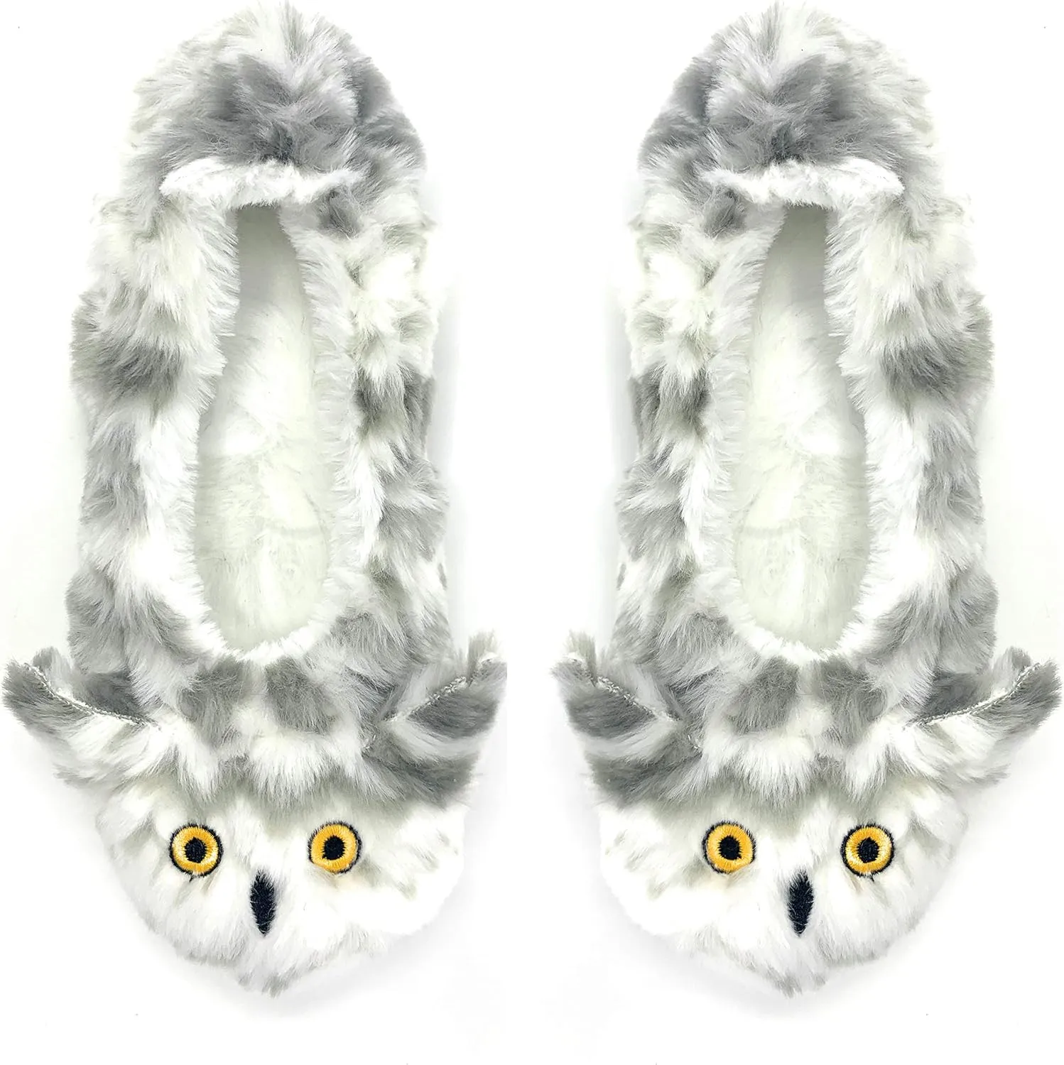 Womens Travel Buddy Animail Plush House Slippers, Trip Fuuny Novelty Fuzzy Socks