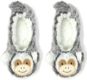 Womens Travel Buddy Animail Plush House Slippers, Trip Fuuny Novelty Fuzzy Socks