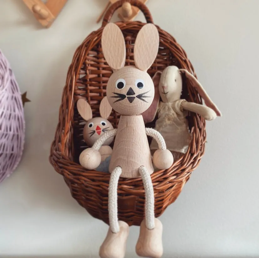 Wooden Sitting Rabbit - Willow